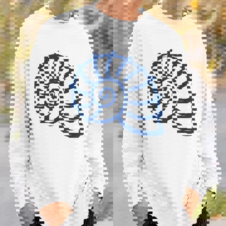 海のユーモア シンプルでミニマルな貝殻 貝殻 スウェットシャツ 彼への贈り物