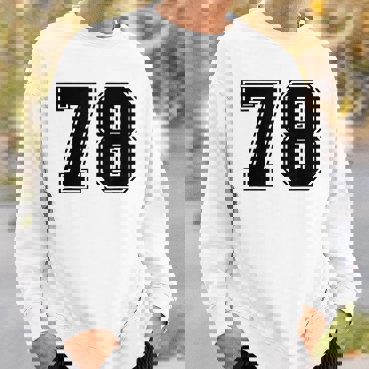 番号 78 ブラック スポーツファン ジャージ ナンバー スウェットシャツ 彼への贈り物