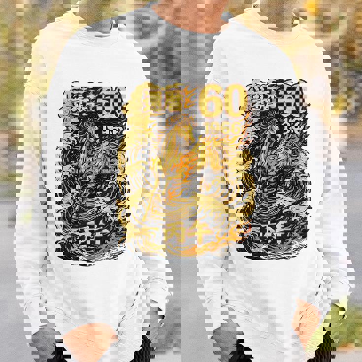 還暦 祝い 60歳 1966 丙午 火の馬 和風 和柄 馬 波 炎 記念 スウェットシャツ 彼への贈り物