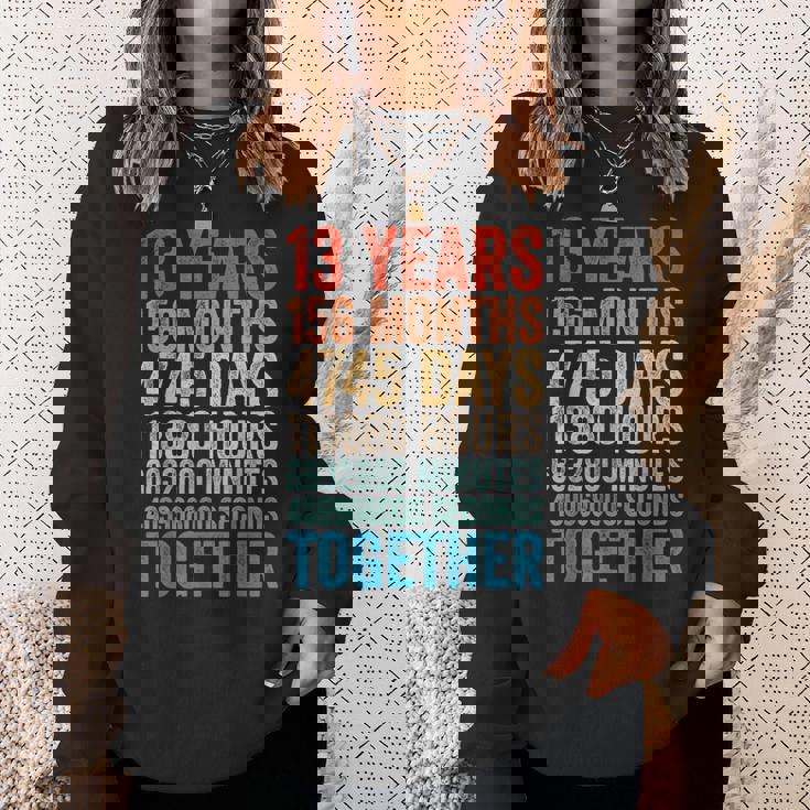 13年目の記念日 彼 彼女 カップル 13回目の結婚 スウェットシャツ 彼女への贈り物