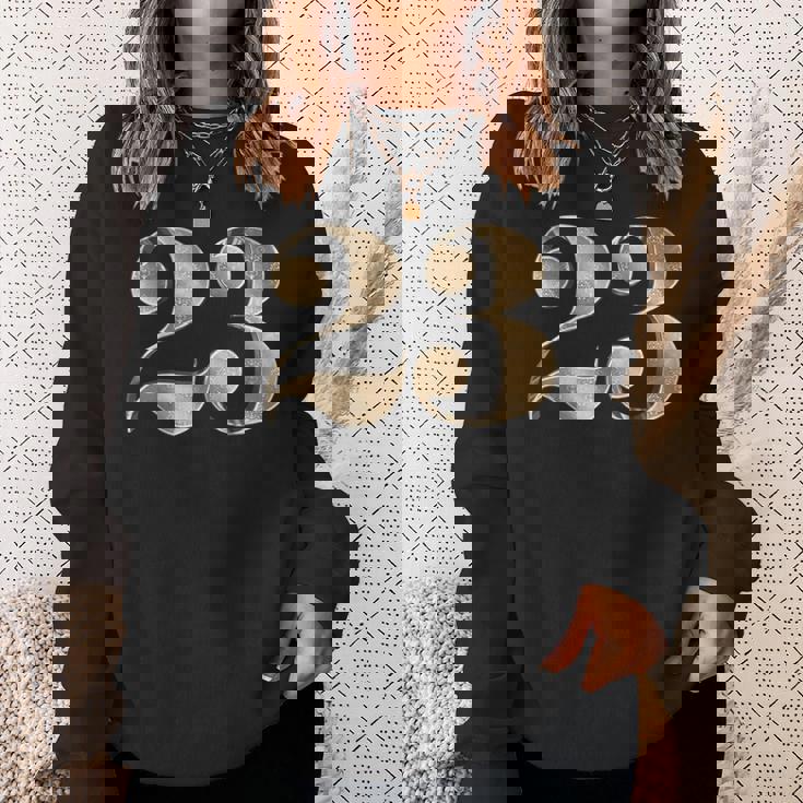 23 23 誕生日 お気に入り 数字 フルール・ド・リス スウェットシャツ 彼女への贈り物