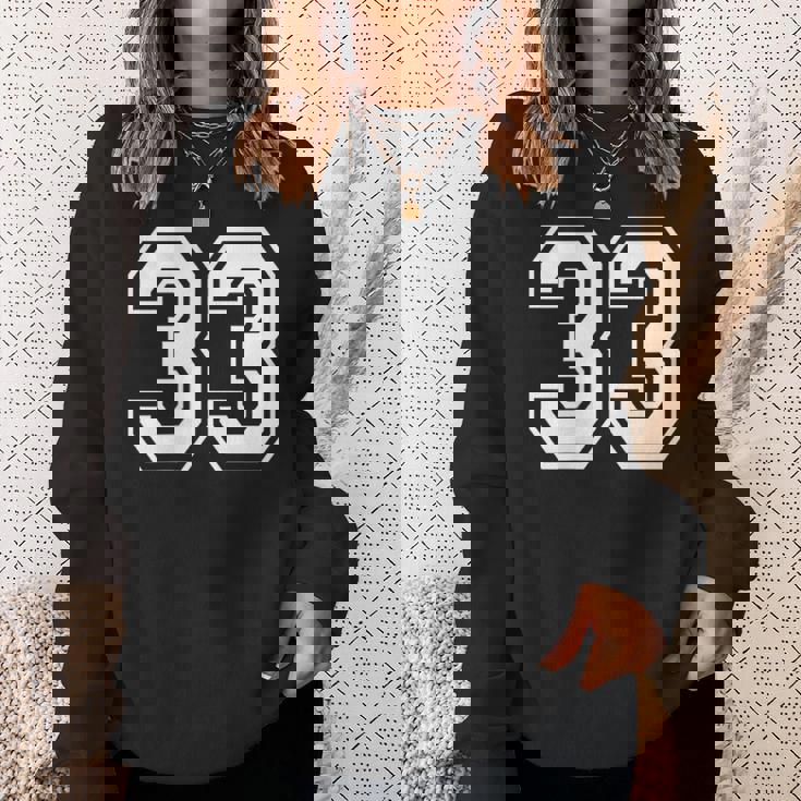 33番のスポーツスタイル。ホワイト。 スウェットシャツ 彼女への贈り物