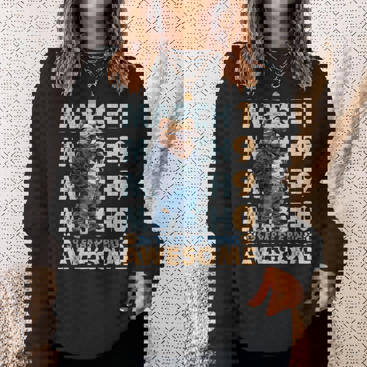 36Th Birthday Cool Bear March 1990Intage 36 Years Old スウェットシャツ 彼女への贈り物