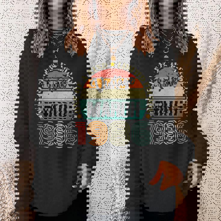 38歳 ヴィンテージ 1986年3月 38歳の誕生日 レトロ スウェットシャツ 彼女への贈り物