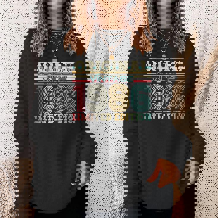 40 歳の誕生日 男性 オリジナル ヴィンテージ 1986 年 ギフト 長袖tシャツ スウェットシャツ 彼女への贈り物