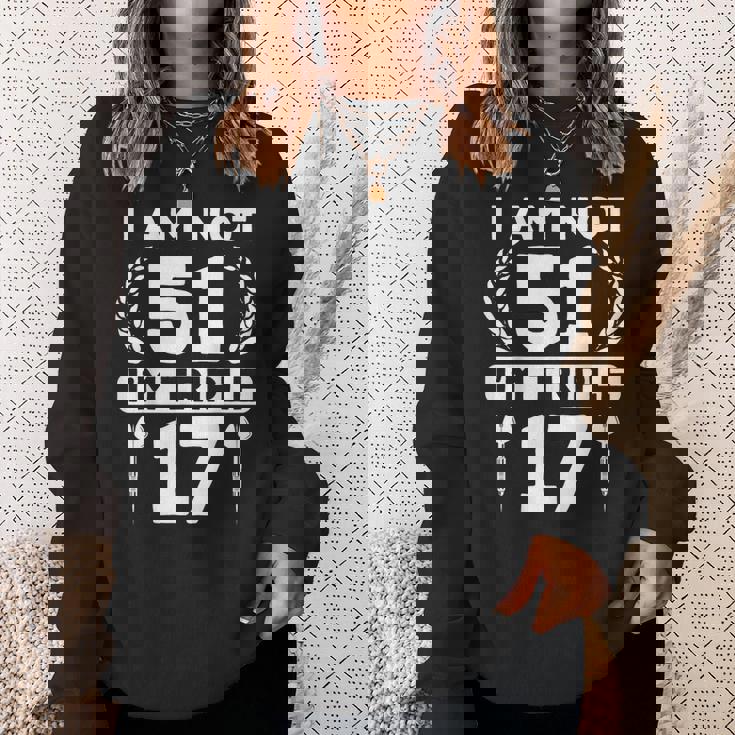 51歳の誕生日 ダーツプレイヤー おもしろダーツ スウェットシャツ 彼女への贈り物