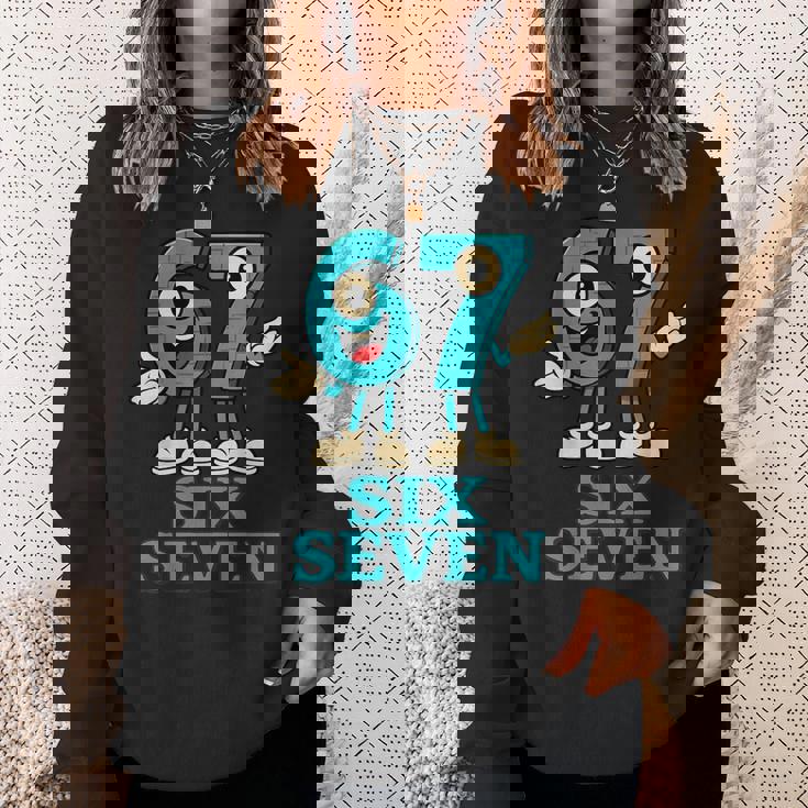 67 シックスセブン 6-7 面白いイタリアンブレインロットスラングゲームミーム スウェットシャツ 彼女への贈り物