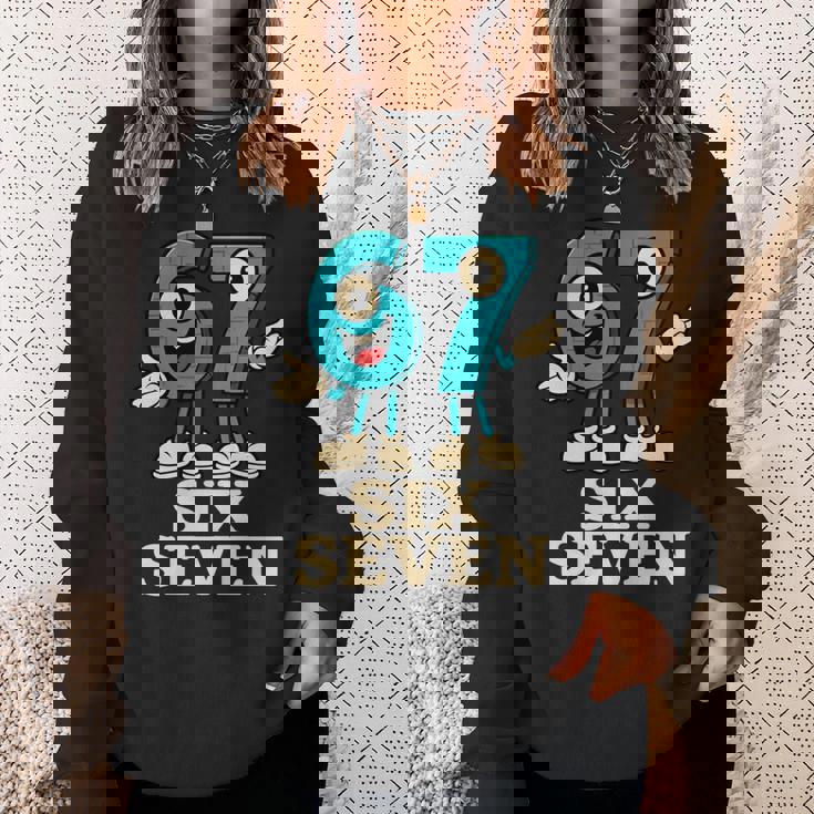 67 シックスセブン 6-7 面白いイタリアンブレインロットスラングゲームミーム 長袖tシャツ スウェットシャツ 彼女への贈り物