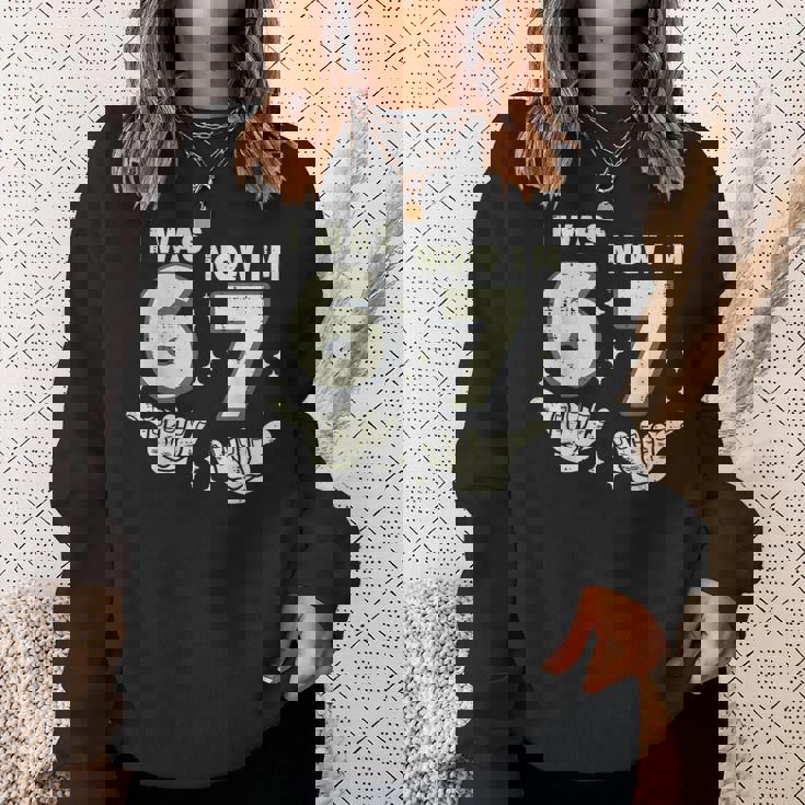 7歳の誕生日 I Was 6 Now Im 7歳 シックスセブン ミーム キッズ スウェットシャツ 彼女への贈り物