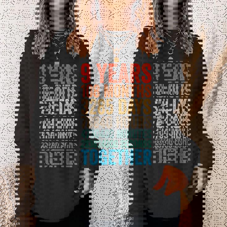 9年目の記念日 彼 彼女 カップル 9回目の結婚 スウェットシャツ 彼女への贈り物