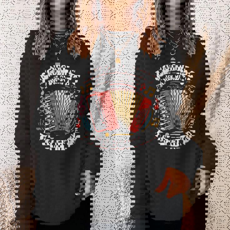 Accordionists Know How To Push Buttons 面白い レトロ アコーディオン スウェットシャツ 彼女への贈り物