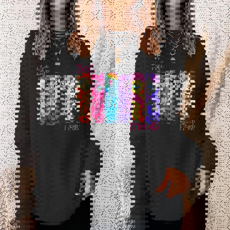 Best Friend レトロレインボーダッシュフラッターシャイレアリティ スウェットシャツ 彼女への贈り物