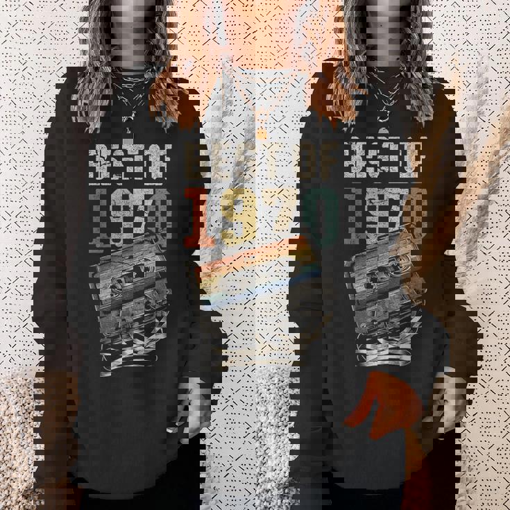 Best Of 1970 カセットテープ 56年 音楽 レトロ 誕生日 スウェットシャツ 彼女への贈り物