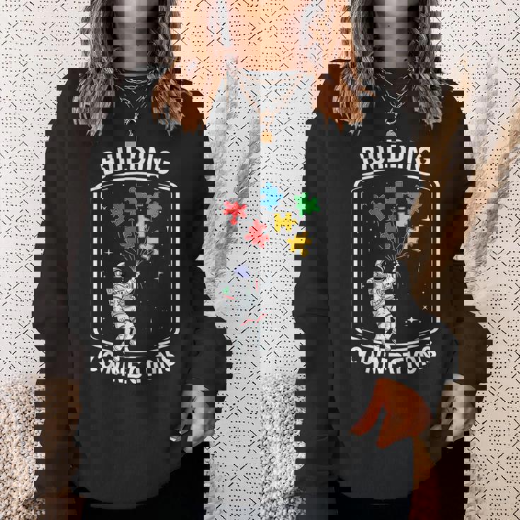 Building Connection Astronaut Autism スウェットシャツ 彼女への贈り物