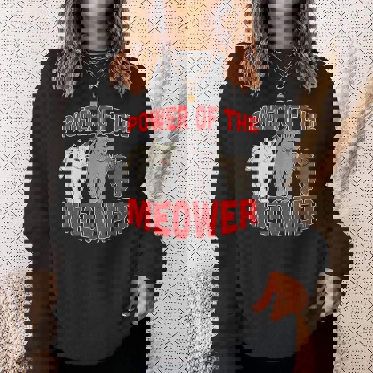 Catuperheros Power Of The Meower Feline Bossestrut Meow スウェットシャツ 彼女への贈り物