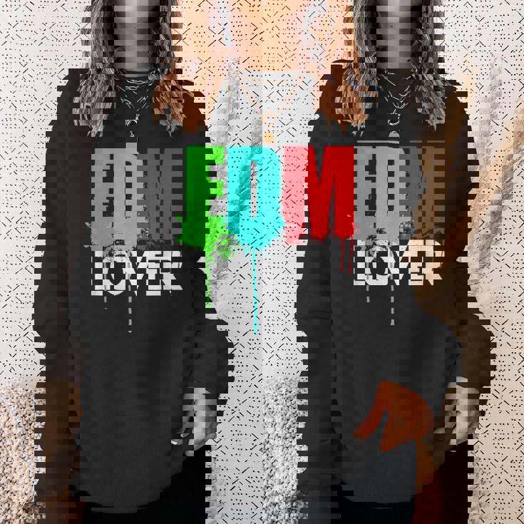 Cute Edm Cool Edm Lover Rave ホワイトインク スウェットシャツ 彼女への贈り物