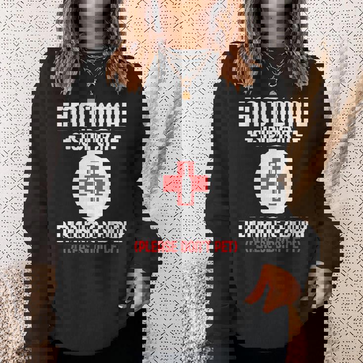 Emotionalupport Drinking Buddy Adultarcastic Humor スウェットシャツ 彼女への贈り物