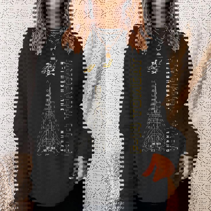 F-14 トムキャット ジョリーロジャース ジェット機プロフィールfa-103 スウェットシャツ 彼女への贈り物