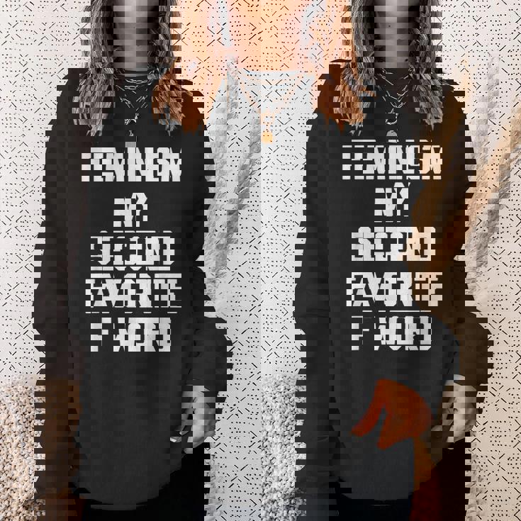 Feminism Myecond Favorite F Word ファニーフェミニスト スウェットシャツ 彼女への贈り物