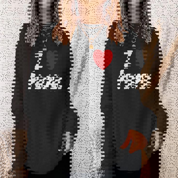 I Heart 愛 Pekpek フィリピンタガログ語 フィリピン フィリピン人 長袖tシャツ スウェットシャツ 彼女への贈り物