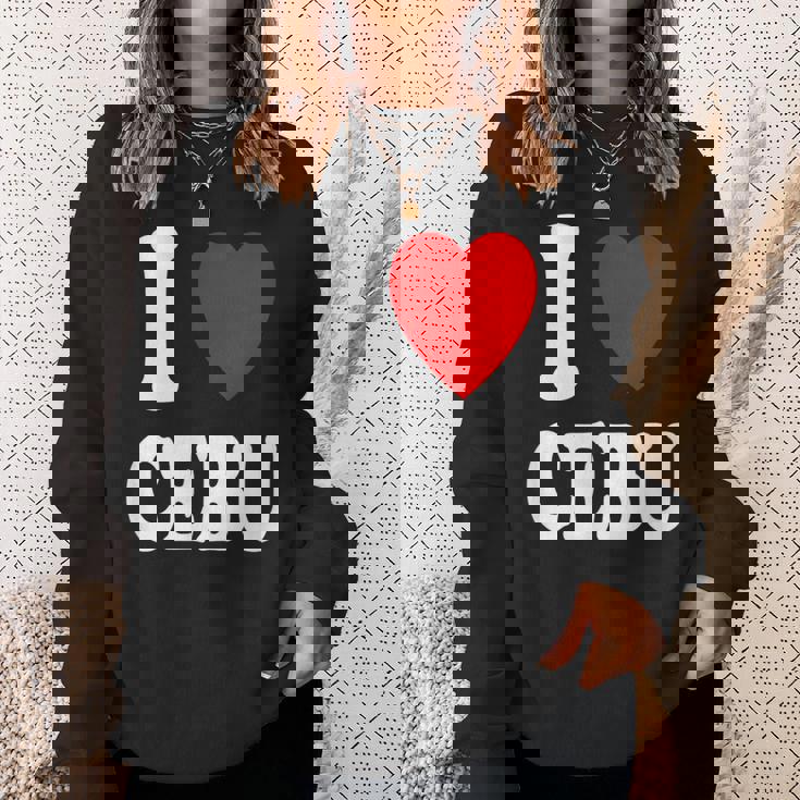 I Heart 愛 セブ 旅行 バケーション ツーリズム フィリピン スウェットシャツ 彼女への贈り物