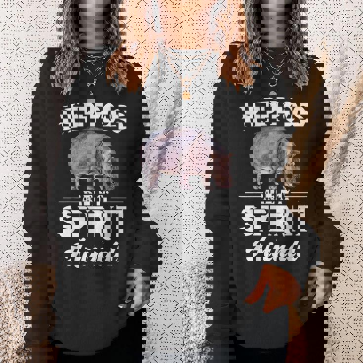 Hippos Are Mypirit アニマルシャツ – Hippos Lover スウェットシャツ 彼女への贈り物