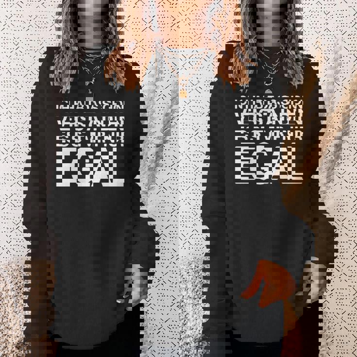 Ich Hab Daschonerstanden 面白いドイツ語の言葉 長袖tシャツ スウェットシャツ 彼女への贈り物