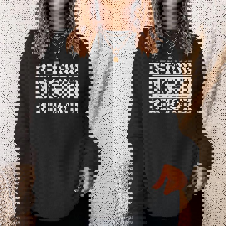 Ich Hasse Nicht Ich Egale ドイツ語のジョーク スウェットシャツ 彼女への贈り物