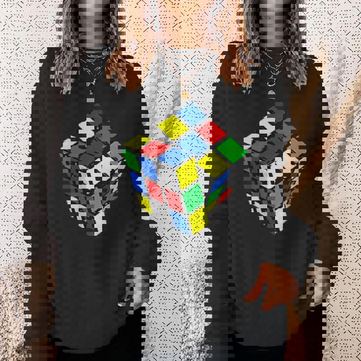 Impossible Rubik Rubix キューブポケット レトロ ゲームボーイ スウェットシャツ 彼女への贈り物