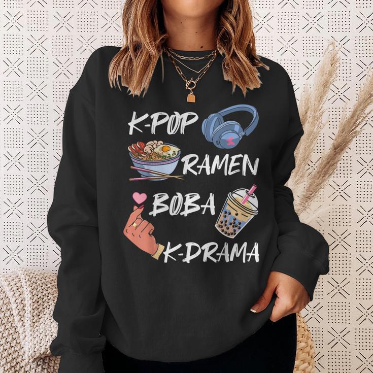 K-Pop Ramen Boba K-Drama Cuisineud-Coréenne Film Musique Amoureux Sweater e Cadeaux pour elle