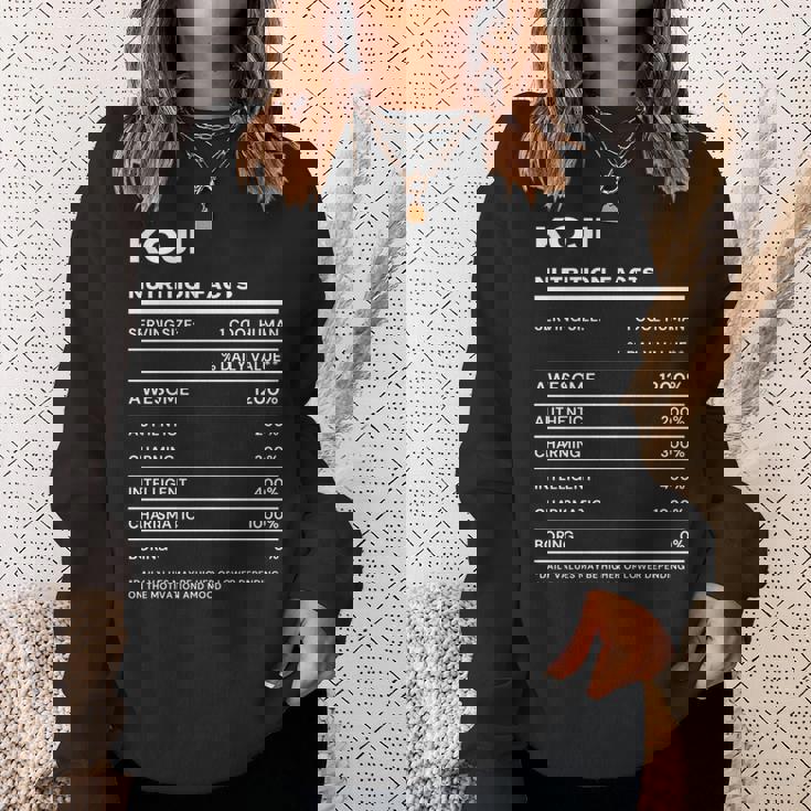 Koji 栄養成分表示 スウェットシャツ 彼女への贈り物