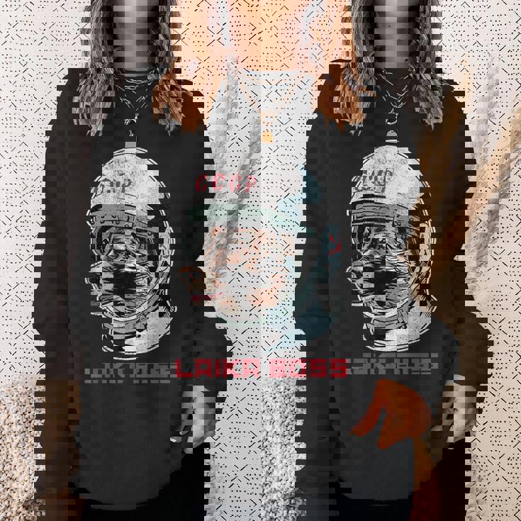 Laika Boss ヴィンテージ Cccp ソビエトロシアソ連宇宙犬 スウェットシャツ 彼女への贈り物