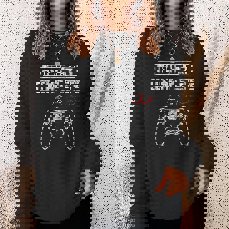 Level 1 完全 1St Wedding Anniversary First Year Him Her スウェットシャツ 彼女への贈り物