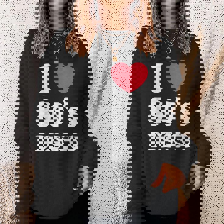 I Love 80S ディスコミュージック レトロディスコ スウェットシャツ 彼女への贈り物