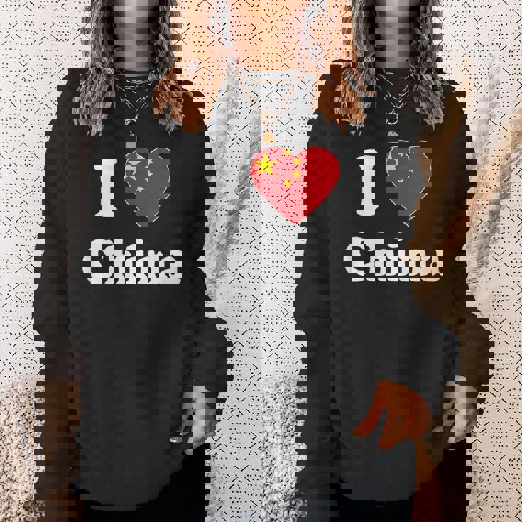 I Love China I Heart China Chinese スウェットシャツ 彼女への贈り物
