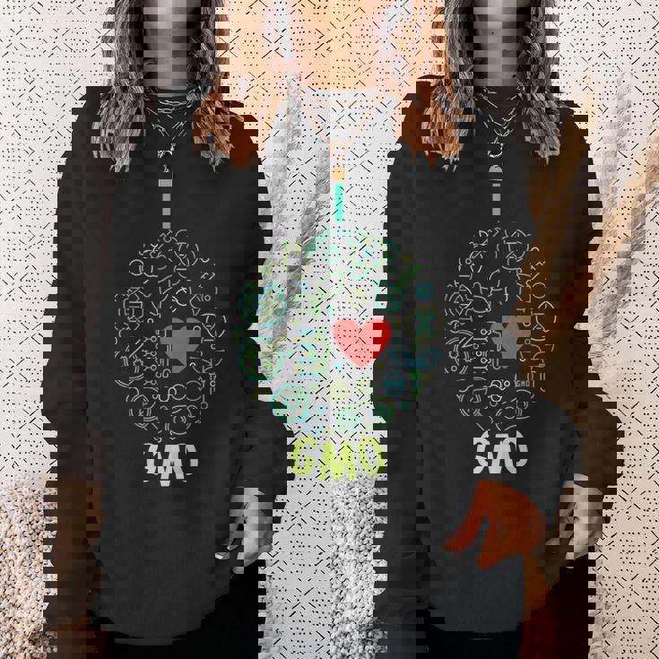 I Love Gmo ラウンドラインデザイン スウェットシャツ 彼女への贈り物