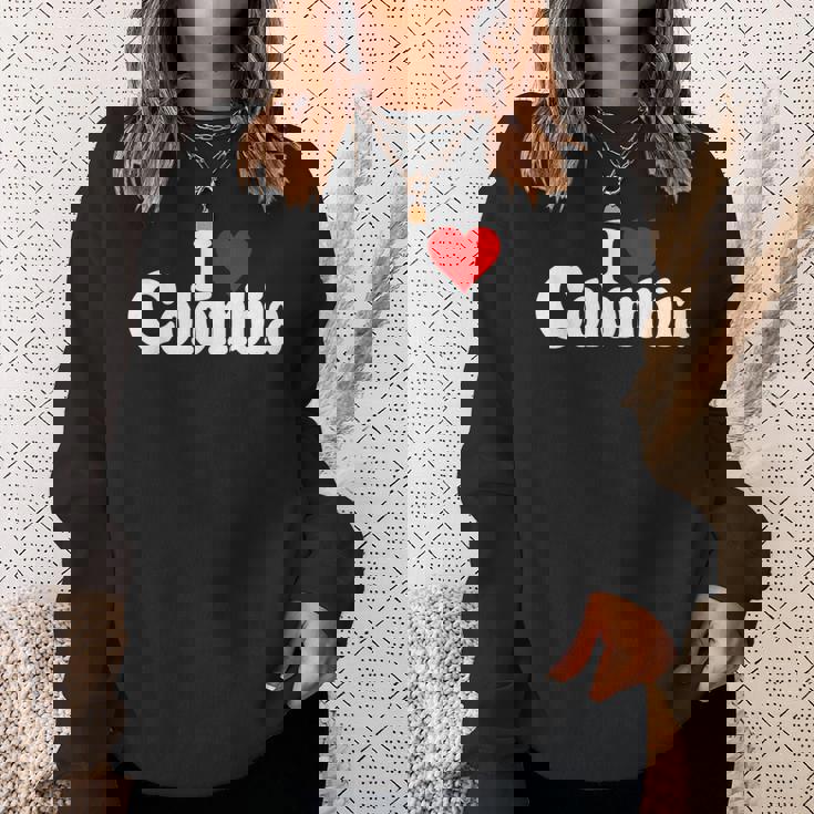 I Love Heart コロンビア 南アメリカ ボゴタ コロンビア文化 スウェットシャツ 彼女への贈り物