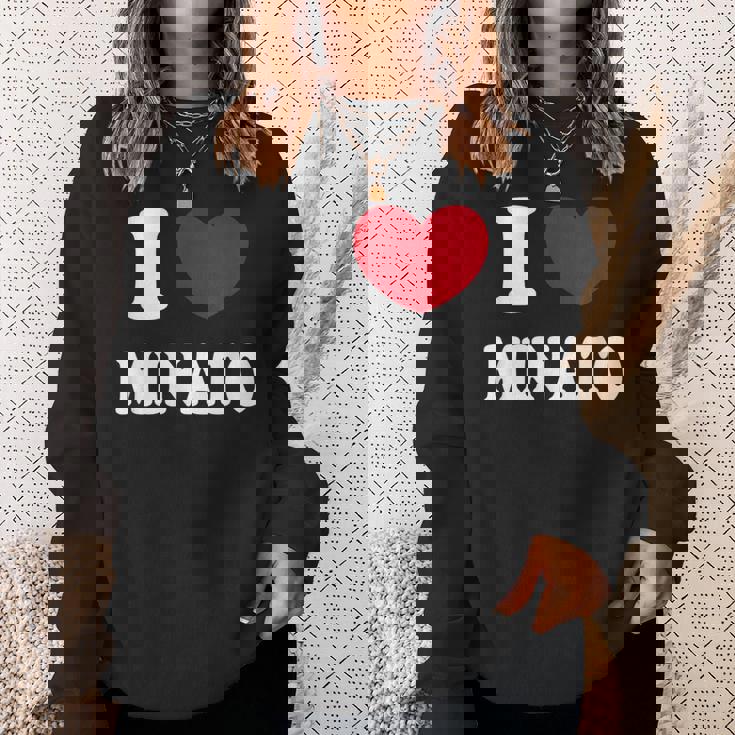 I Love Minato ミナトが大好きです スウェットシャツ 彼女への贈り物