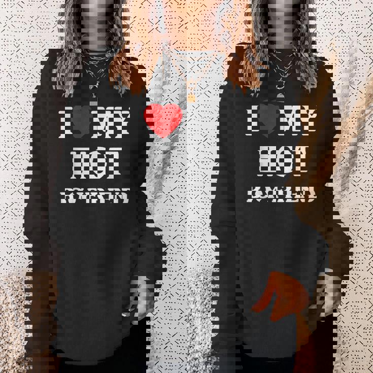 I Love My Hot Boyfriend シャツ マッチング I Heart My Boyfriend スウェットシャツ 彼女への贈り物