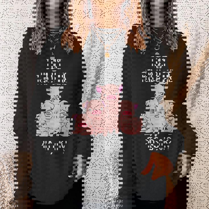 Love Pig シャツ レディース 豚 ギフト 豚 メンズ キュート 豚 スウェットシャツ 彼女への贈り物