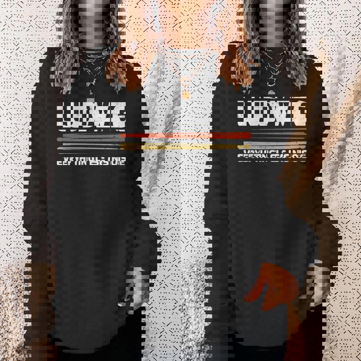 Ludwig Everything Else Is Noise クラシック音楽ドラムスティック 長袖tシャツ スウェットシャツ 彼女への贈り物