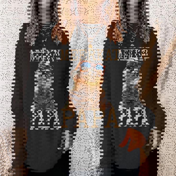 Meerkat Papaミーアキャット パパ パパ 父の日 マングース パパ スリケート ファーザー スウェットシャツ 彼女への贈り物