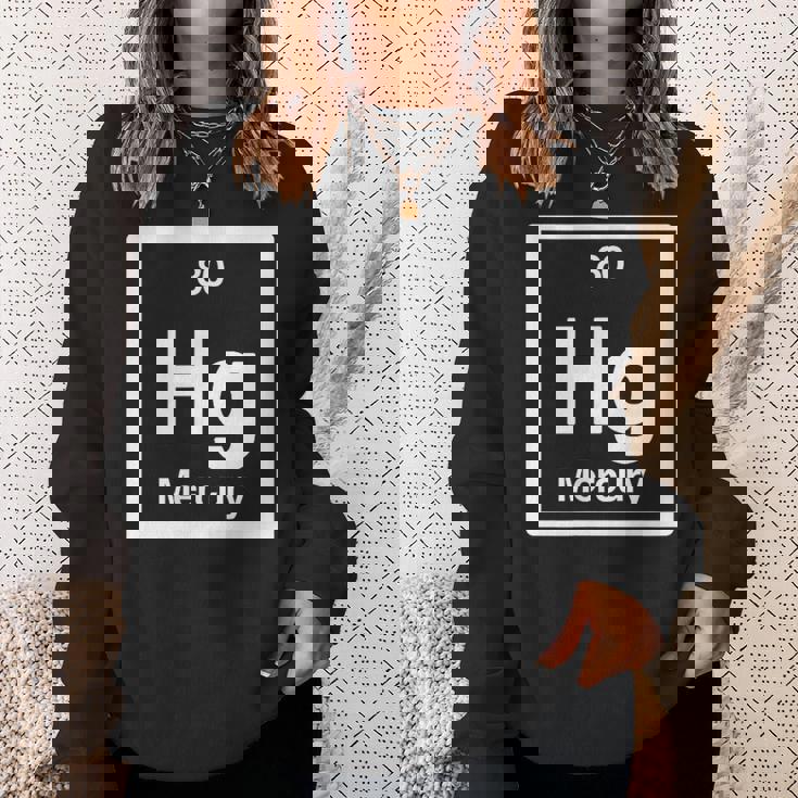 Mercury Hg 元素周期表 サイエンスギフト スウェットシャツ 彼女への贈り物