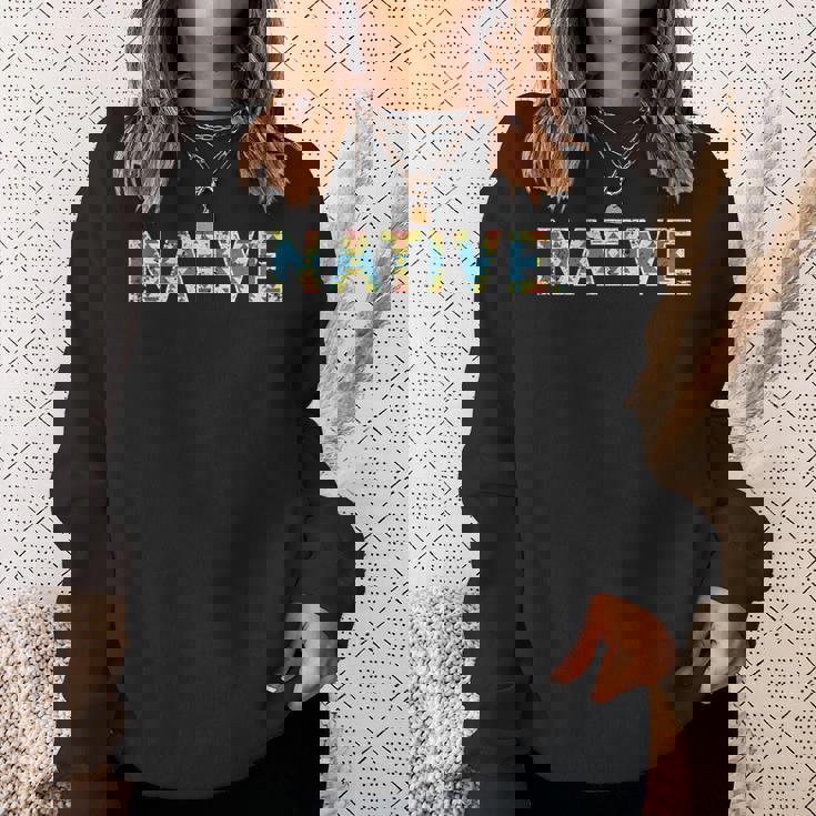 Native America ネイティブアメリカン 先住民 アンティーク調 スウェットシャツ 彼女への贈り物