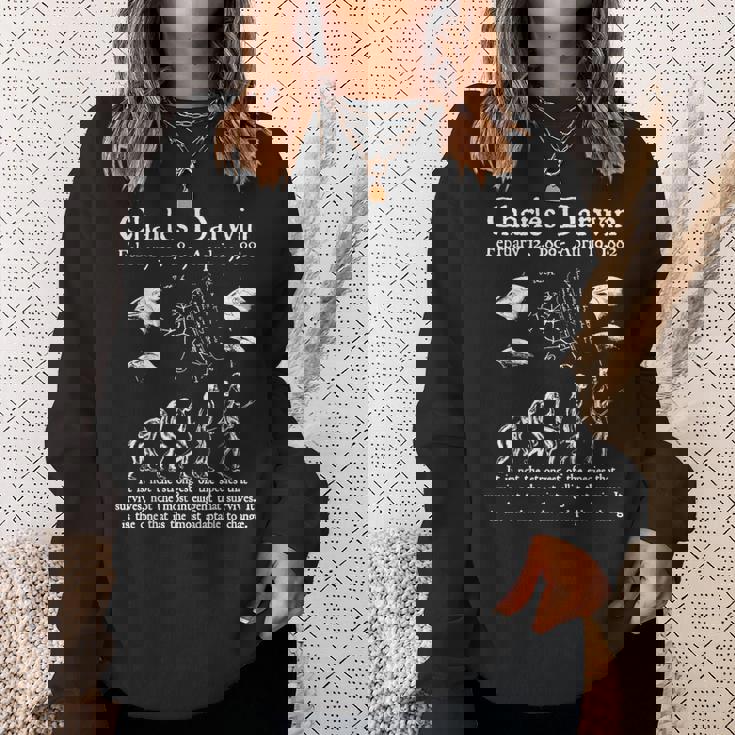 Nerdyintage ダーウィン進化生物学科学教師 スウェットシャツ 彼女への贈り物