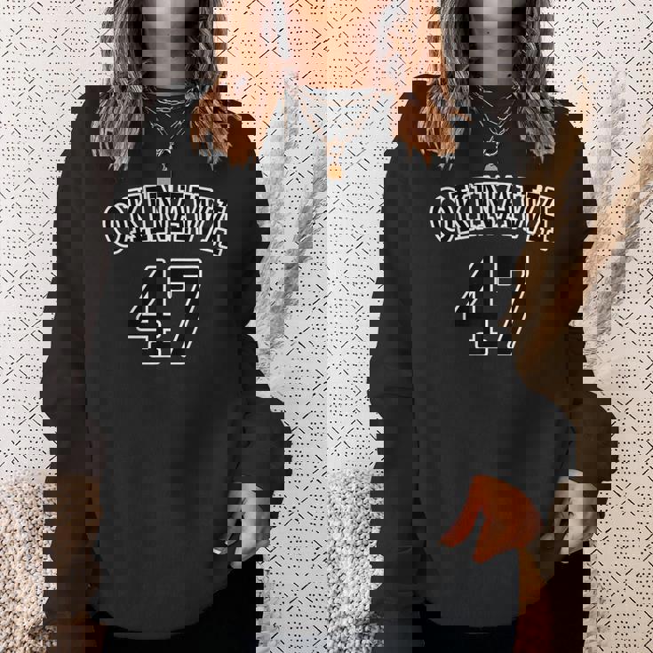 Okinawa 沖縄 47【アイラブ】ユニフォーム風【47都道府県】ジモtティ グッズ お土産 面白い かっこいい スウェットシャツ 彼女への贈り物