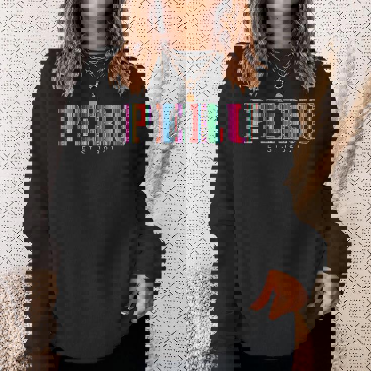 Peru Est 1821 ペルー風 ルーツ プライド ビンテージ ペルー風 スウェットシャツ 彼女への贈り物