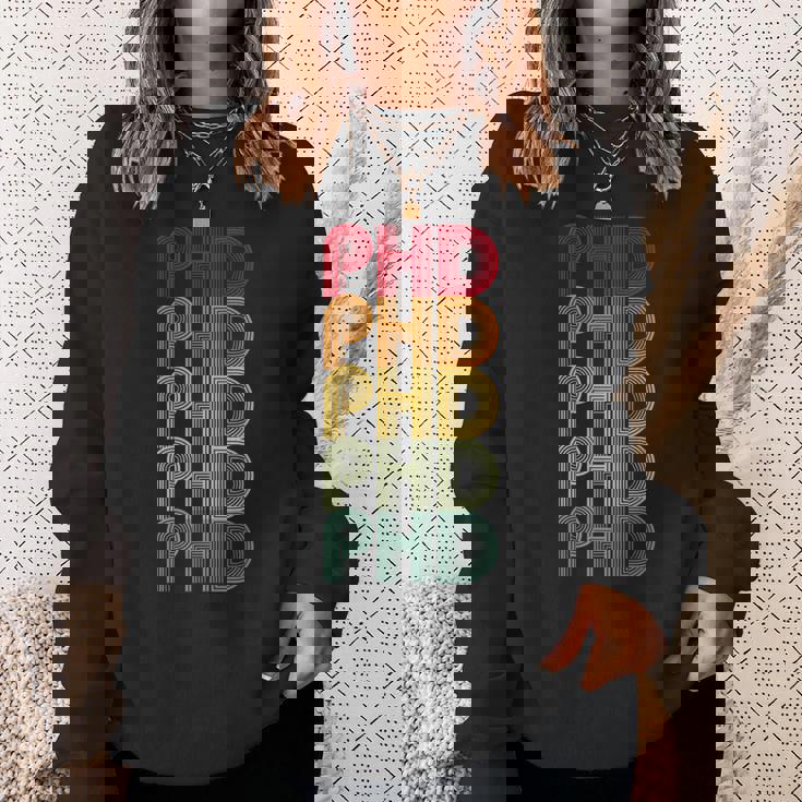 Phdレトロドクターphdスクールファニー。 スウェットシャツ 彼女への贈り物