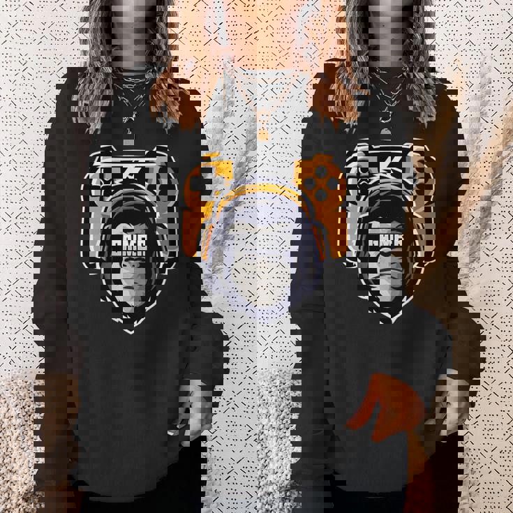 Playtation ゲーマーギフト モンキー ゲームプレーヤー ビデオゲーム 長袖tシャツ スウェットシャツ 彼女への贈り物