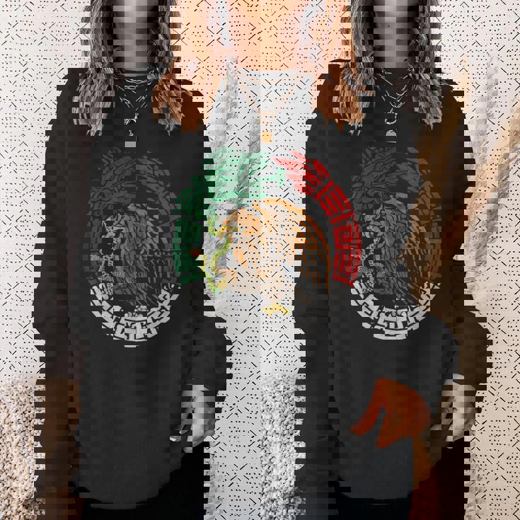 Quetzalcoatl ウロボロス アステカ 羽つき 蛇 メキシコ国旗 スウェットシャツ 彼女への贈り物